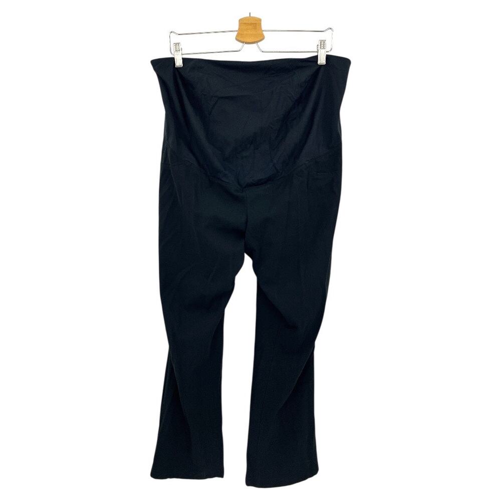 Isabel Maternity Sz 14 Black Bootcut Pants Over Belly Professional Work Trouser